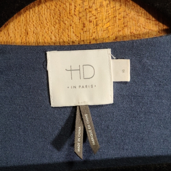 HD In Paris navy draped sleeveless dress - Picture 3 of 3